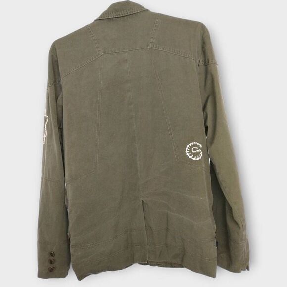 Jinx Blizzard Jacket Sz Small Entertainment Collared Utility Military Green - Picture 2 of 11